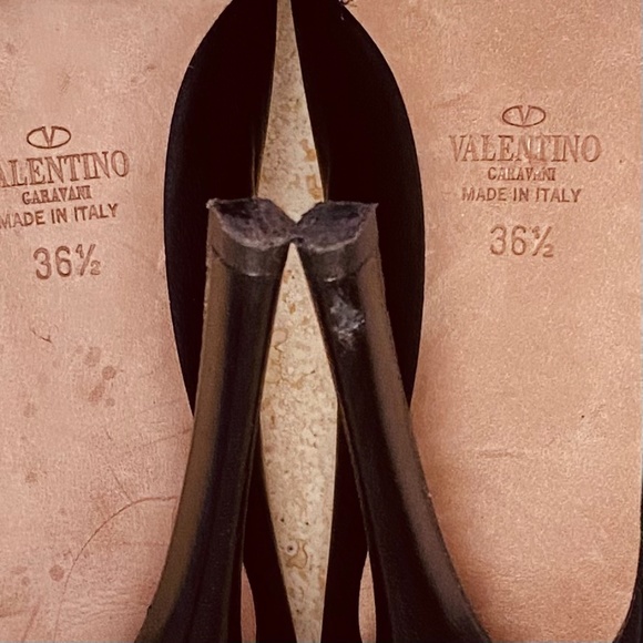 Valentino - Black Lace up Pumps - Picture 16 of 16